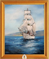 "Белый корабль с белыми парусами" Арт."МЖ0209"
