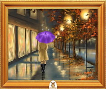 "Девушка с фиолетовым зонтом" Арт."МЖ0273"