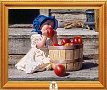 "Девочка ест яблоки" Арт."МЖ0600"