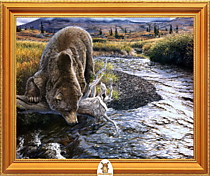 "Медведь ищет рыбу в воде" Арт."МЖ0846"