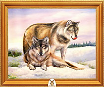 "Волк и волчица в снегу" Арт."МЖ0855"