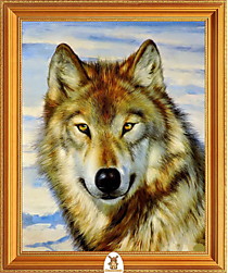 "Волк на фоне снега" Арт."МЖ0856"