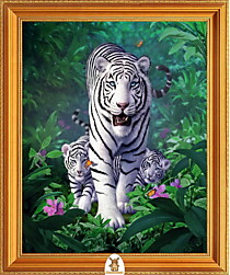 "Белые тигры в джунглях" Арт."МЖ0948"
