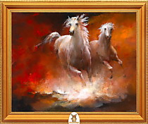 "Две лошади бегут из огня" Арт."МЖ0952"