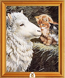 "Два котенка смотрят на овечку" Арт."МЖ1082"