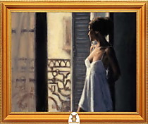 "Девушка в белом на балконе" Арт."МЖ1556"
