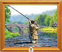 "Мужчина ловит рыбу" Арт."МЖ1566"