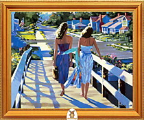 "Две девушки идут по мосту" Арт."МЖ1621"