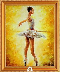 "Балерина на жёлтом фоне" Арт."МЖ1627"