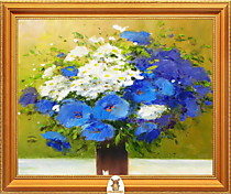 "Букет из синих и белых цветов" Арт."МЖ2340"