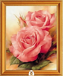 "Цветы розовые розы с бутоном" Арт."МЖ2451"