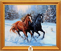 "Два коня бегут по снегу" Арт."МЖ2616"