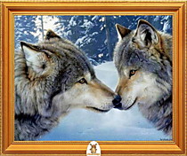 "Волк и волчица на фоне леса" Арт."МЖ2617"