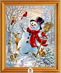 "Снеговик с красным шарфом" Арт."МЖ2852"