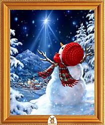 "Снеговик смотрит на звезды" Арт."МЖ2854"
